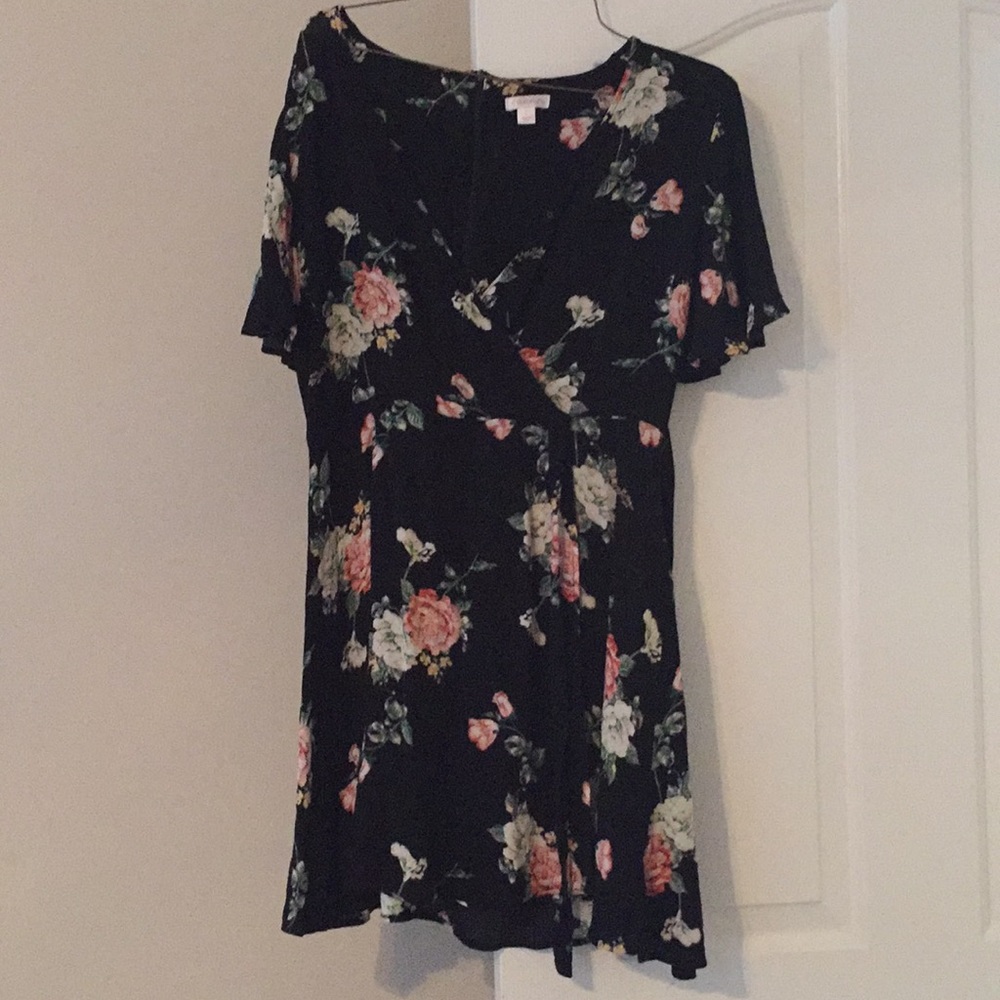 Little Black Floral Dress